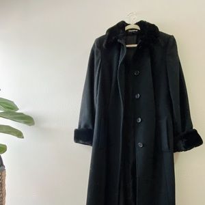 Black Duster Peacoat